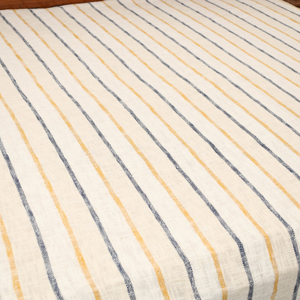 White - Pure Cotton Double Handloom Bed Cover from Bijnor 05