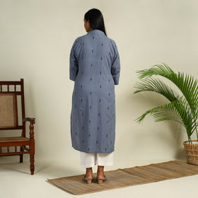 Buy Straight Cotton Jacquard Kurta for Women