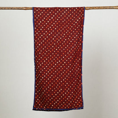 Red - Bandhani Tie-Dye Cotton Stole 10