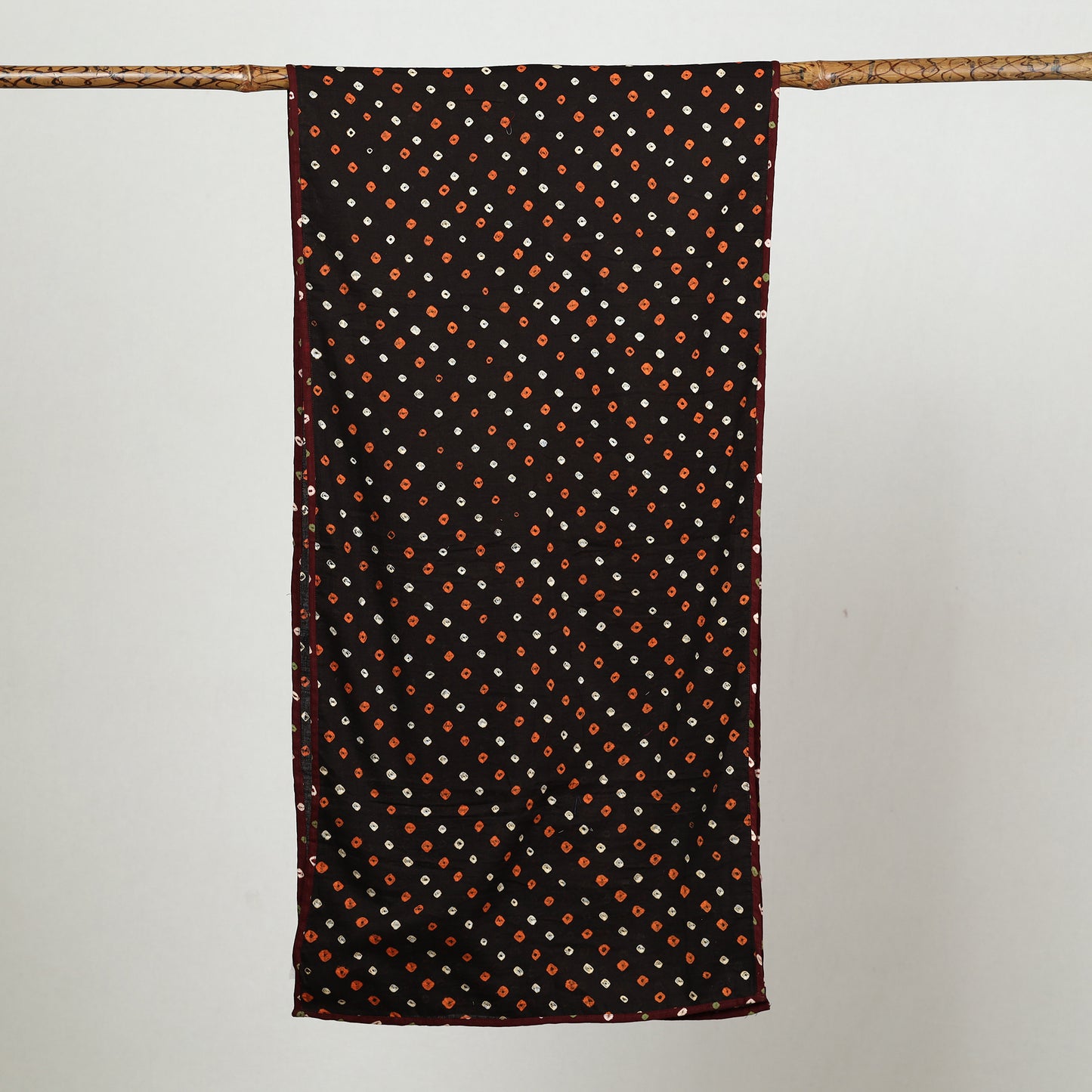 Black - Bandhani Tie-Dye Cotton Stole 11