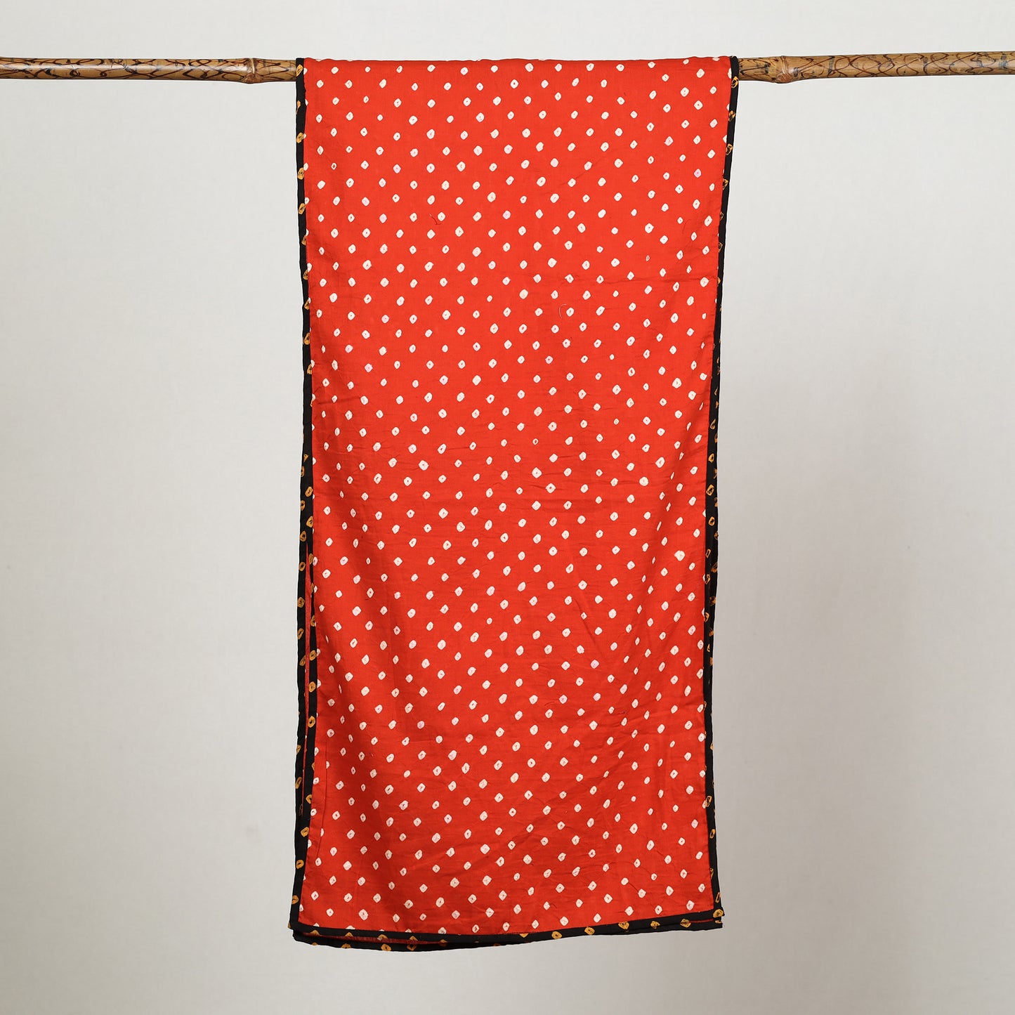 Orange - Bandhani Tie-Dye Cotton Stole 12