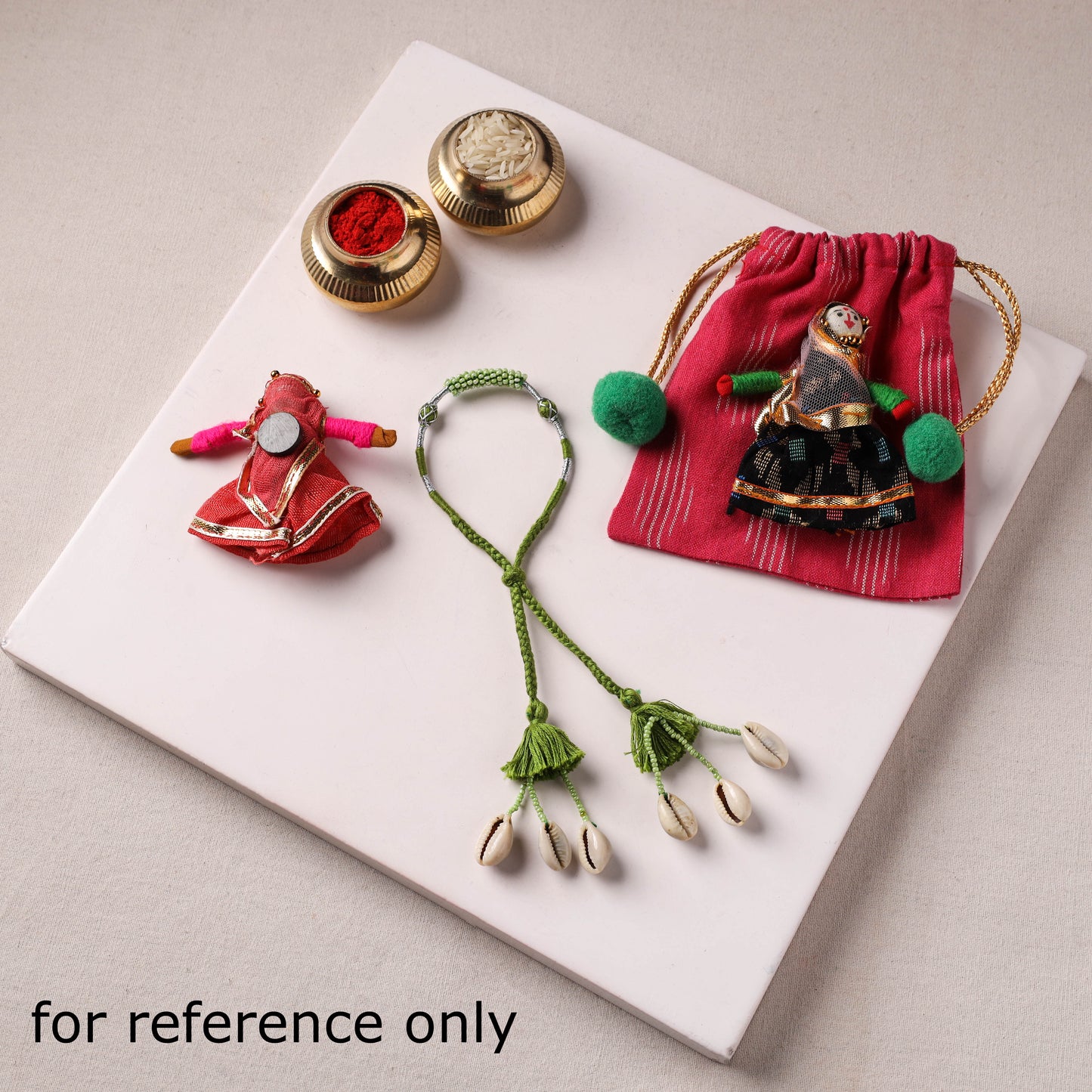 Anant Raksha Thread & Bead Work Lumba Rakhi / Bracelet with Potli 11