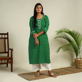 Cotton Straight Pochampally Ikat Kurta for women