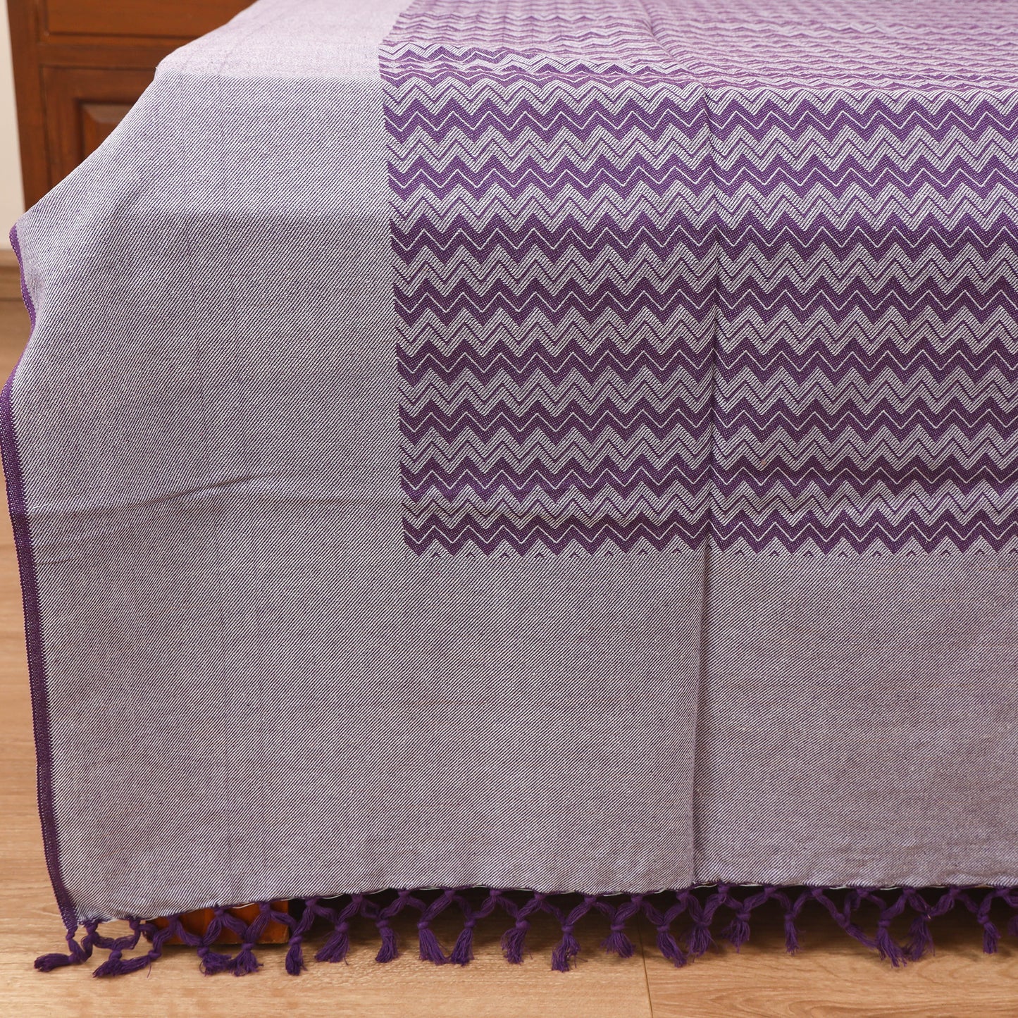 Bijnor Pure Handloom Cotton Double Bed Sheet (96 x 76 in) 53
