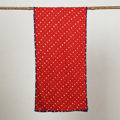 Orange - Bandhani Tie-Dye Cotton Stole 14