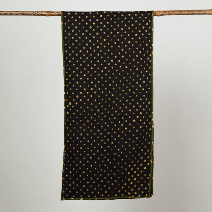 Black - Bandhani Tie-Dye Cotton Stole 15