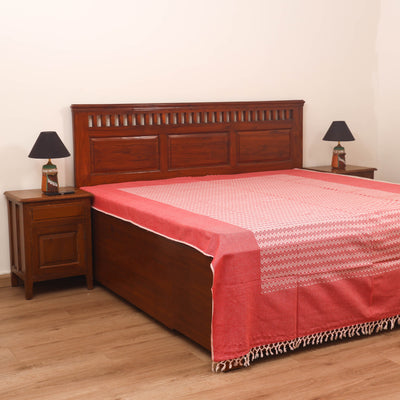 Bijnor Pure Handloom Cotton Double Bed Sheet (96 x 76 in) 54