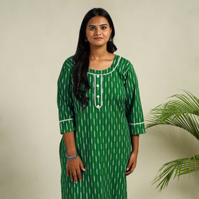 Cotton Straight Pochampally Ikat Kurta for women