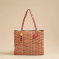  Brown Handcrafted Quilted Cotton Hand Bag