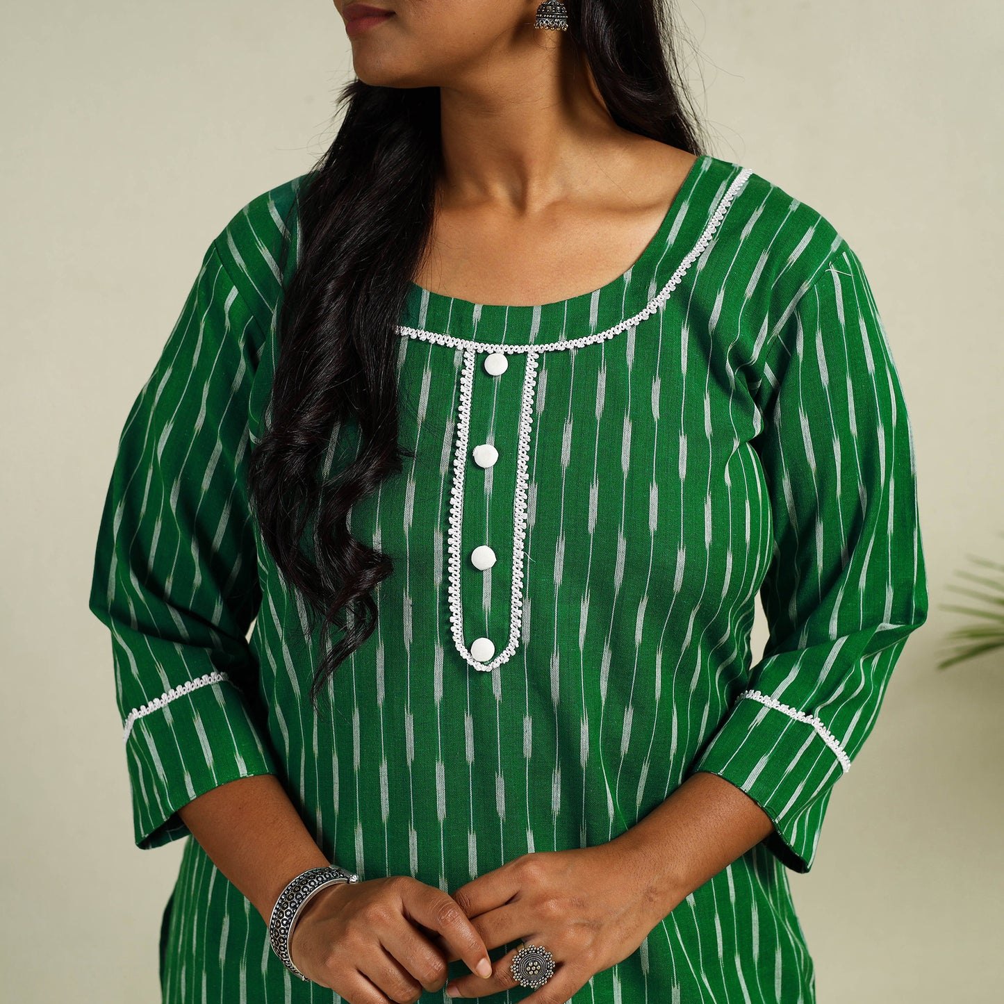 Cotton Straight Pochampally Ikat Kurta for women