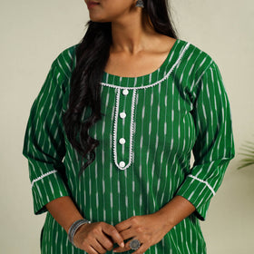 Cotton Straight Pochampally Ikat Kurta for women