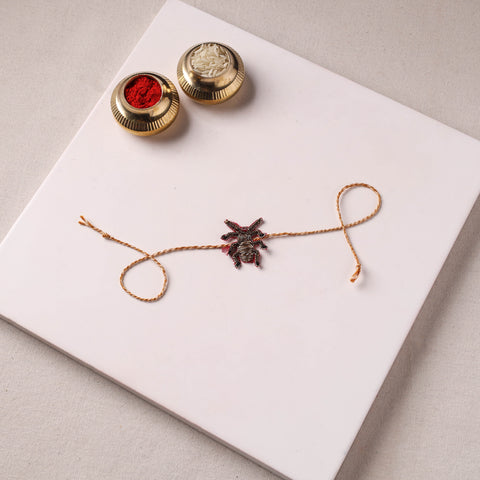 Cockroach - Reusable Hand Embroidered Bead Work Rakhi 01