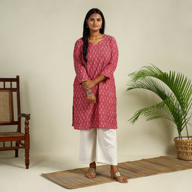 Cotton Straight Pochampally Ikat Kurta for women