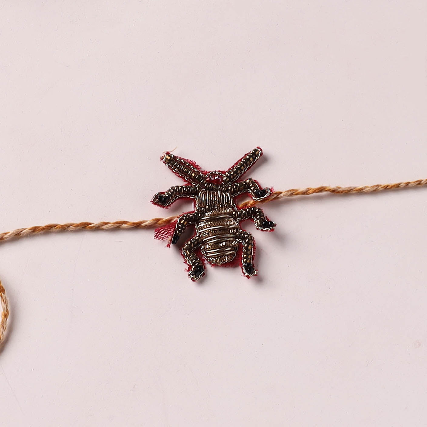 Cockroach - Reusable Hand Embroidered Bead Work Rakhi 01