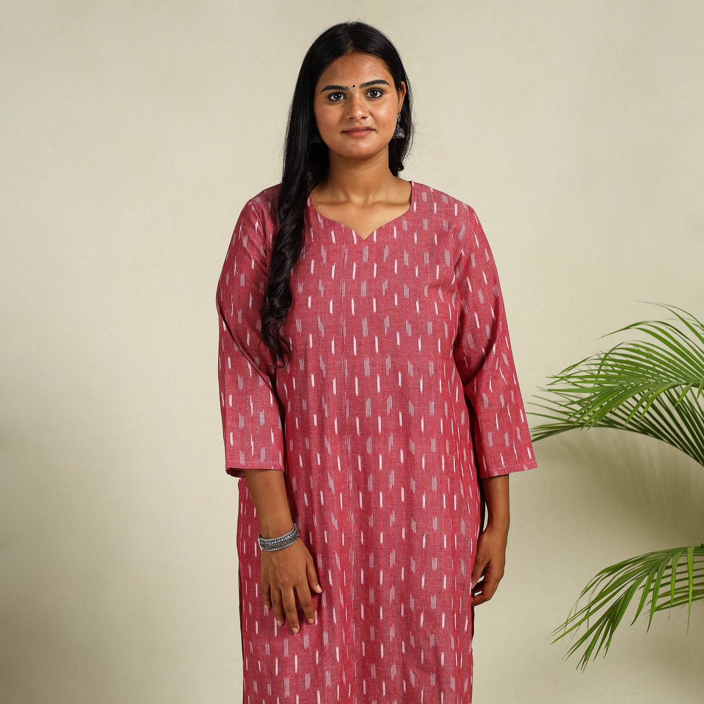 Cotton Straight Pochampally Ikat Kurta for women