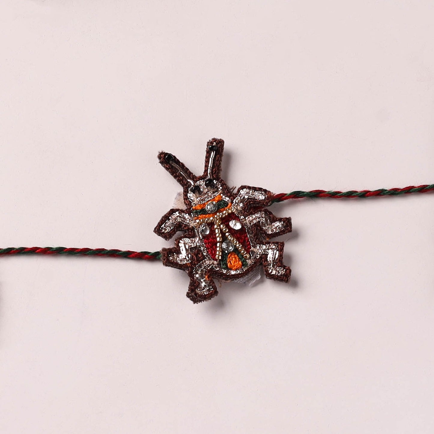 Cockroach - Reusable Hand Embroidered Bead Work Rakhi 02