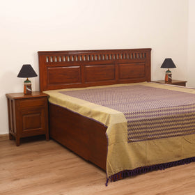 Bijnor Pure Handloom Cotton Double Bed Sheet (96 x 76 in) 55
