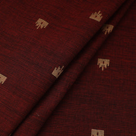  Maroon Prewashed Cotton Jacquard Fabric 