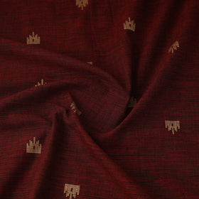  Maroon Prewashed Cotton Jacquard Fabric 