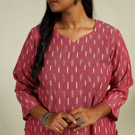 Cotton Straight Pochampally Ikat Kurta for women