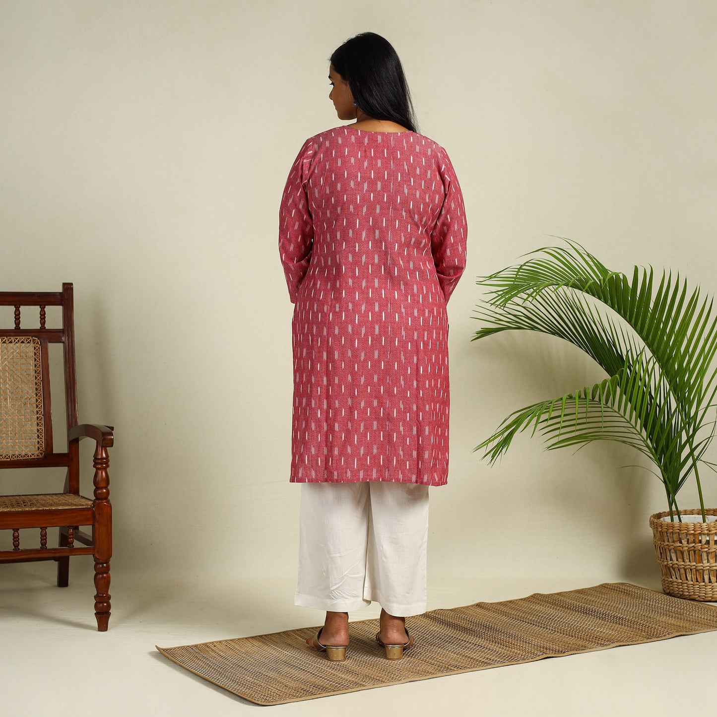 Cotton Straight Pochampally Ikat Kurta for women