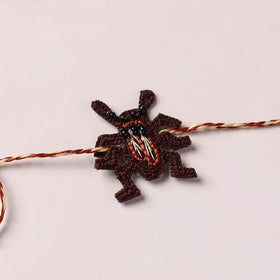 Cockroach - Reusable Hand Embroidered Bead Work Rakhi 03