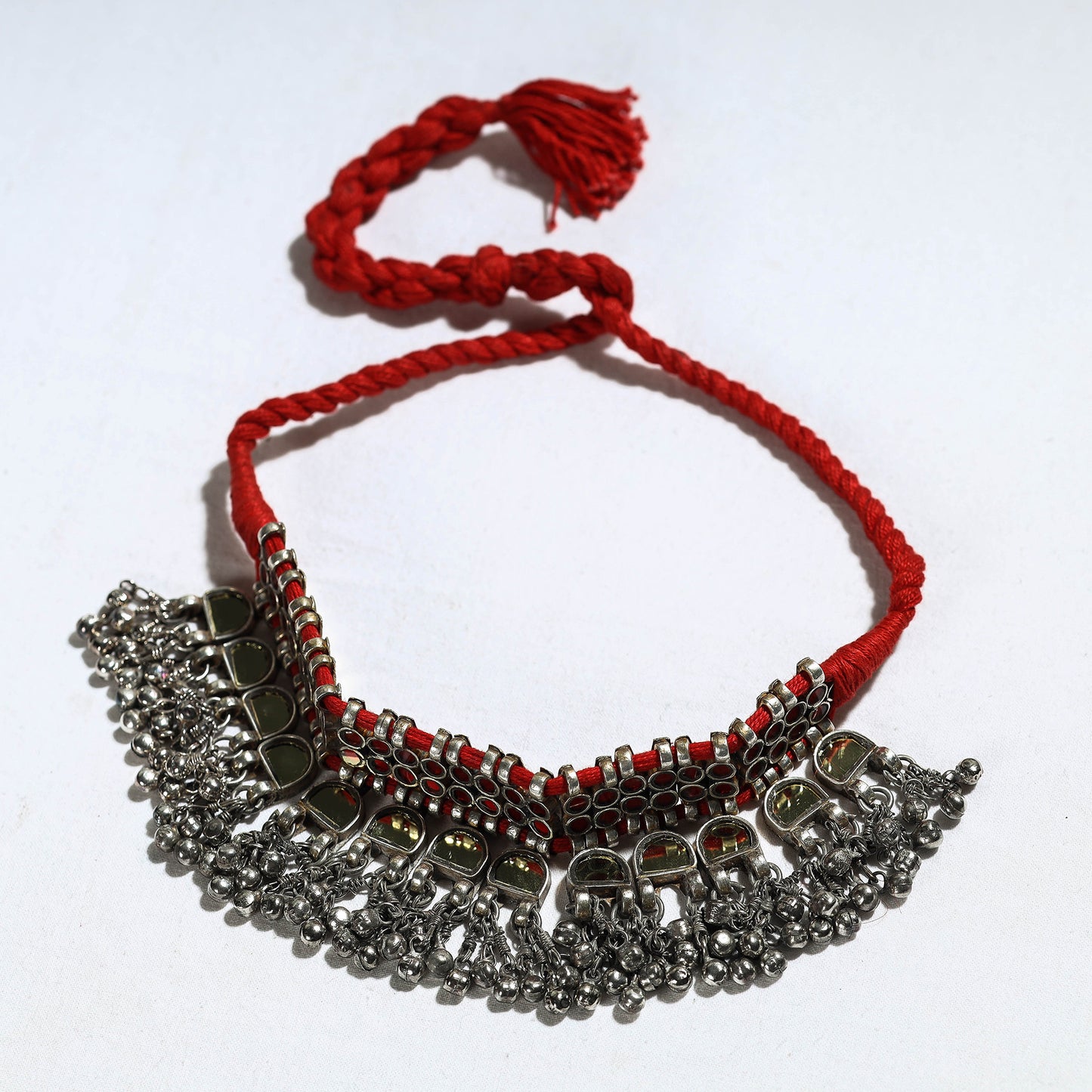 Antique Glass Encrusted Tribal GS Necklace