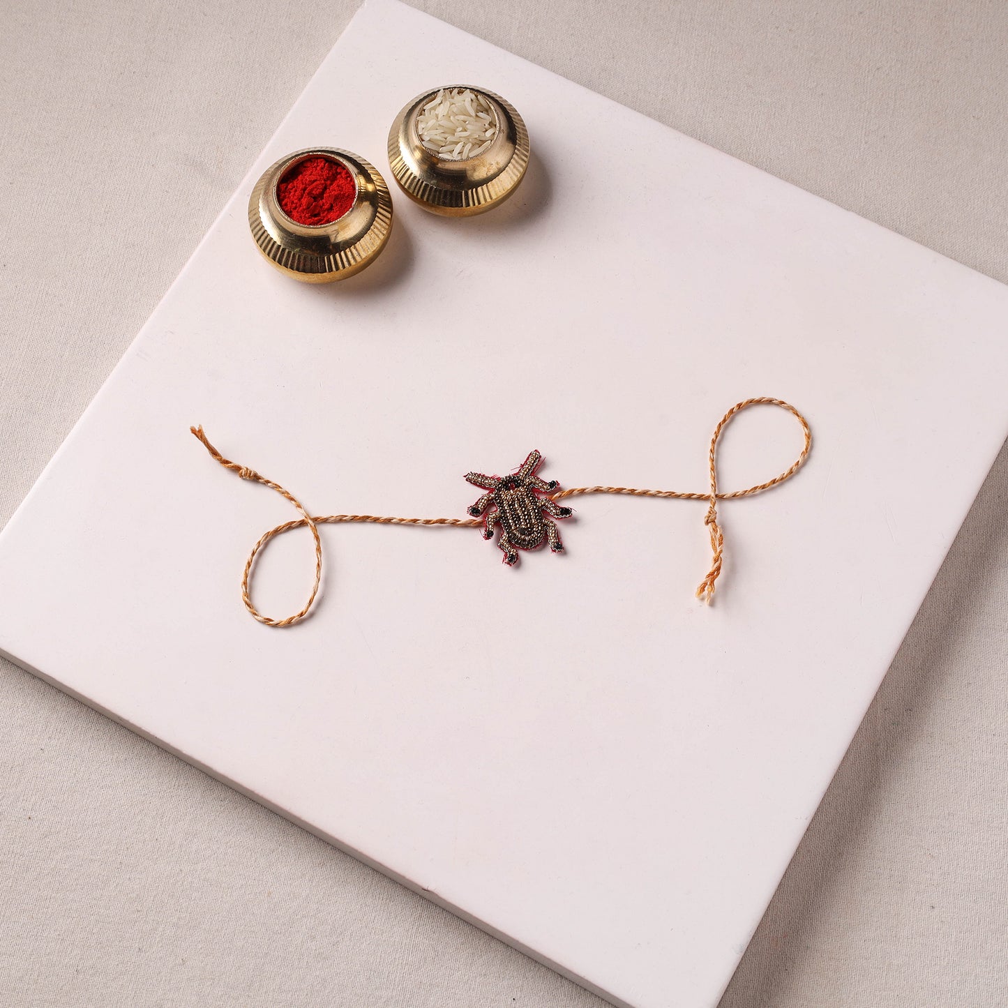 Cockroach - Reusable Hand Embroidered Bead Work Rakhi 05