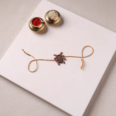 Cockroach - Reusable Hand Embroidered Bead Work Rakhi 05
