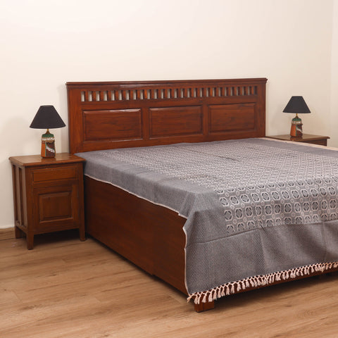 Bijnor Pure Handloom Cotton Double Bed Sheet (96 x 76 in) 58