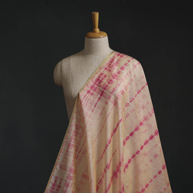 Pink - Shibori Tie-Dye Chanderi Silk Fabric 06