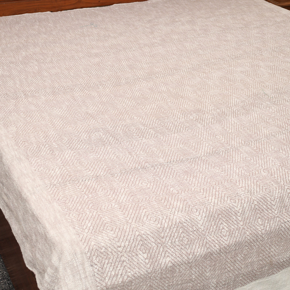 Grey - Pure Cotton Double Handloom Bed Cover from Bijnor 14