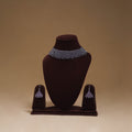 Purple - Handmade Beadwork Jaali Necklace Set 81