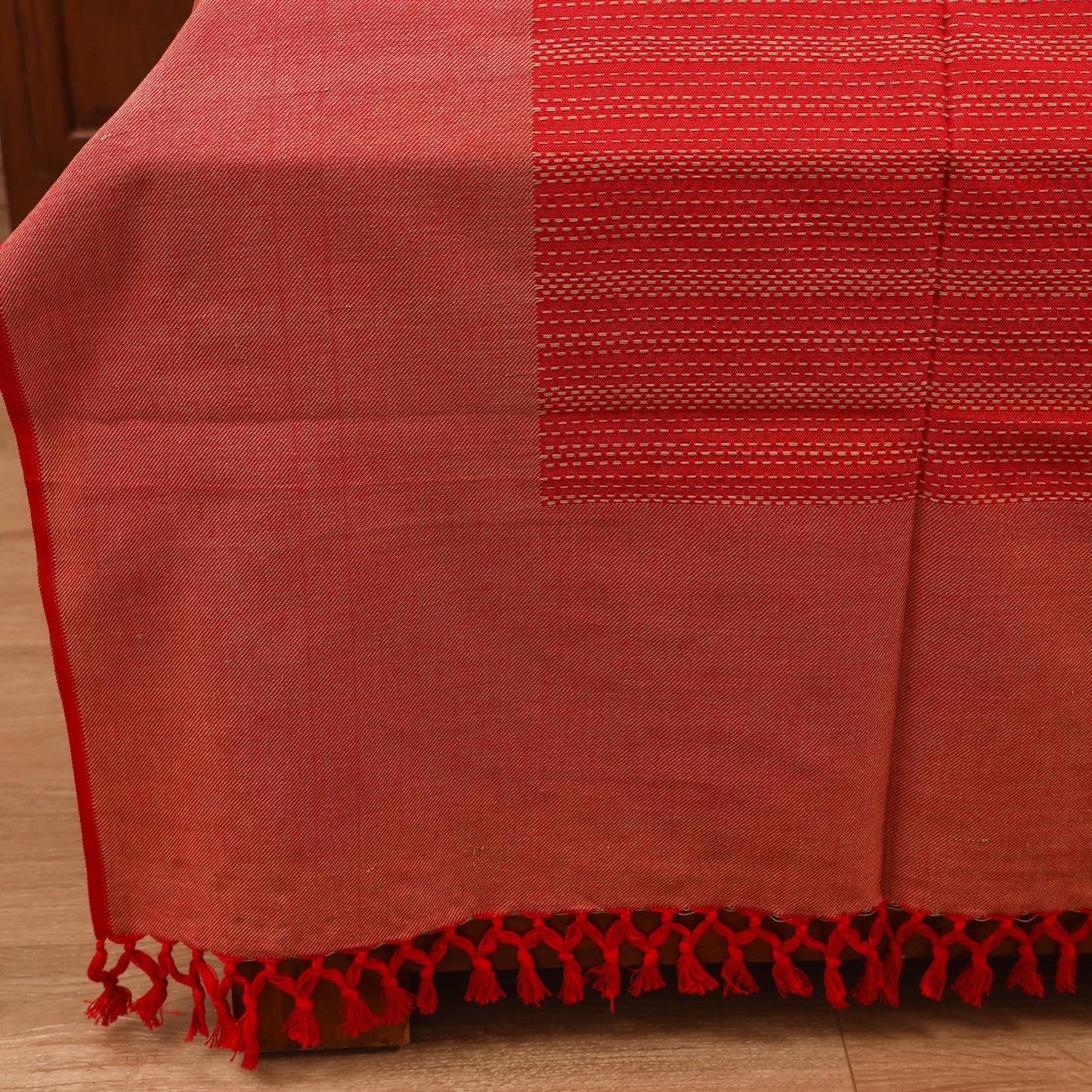 Bijnor Pure Handloom Cotton Double Bed Sheet (96 x 76 in) 60