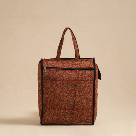 Red Handcrafted Cotton Shopping Hand Bag 