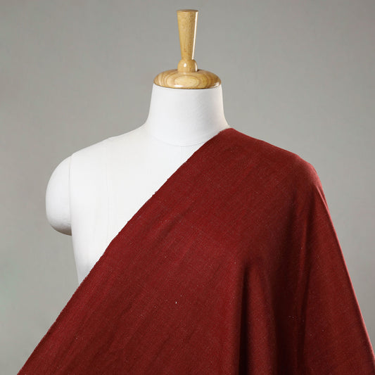 Red - 2/40 Twill Cotton Handspun Handloom Natural Dyed Plain Fabric 10