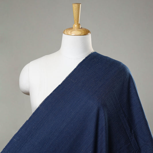 Blue - 2/40 Twill Cotton Handspun Handloom Natural Dyed Plain Fabric 13