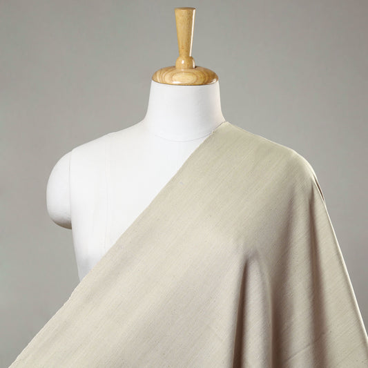 Beige - 2/40 Twill Cotton Handspun Handloom Natural Dyed Plain Fabric 15