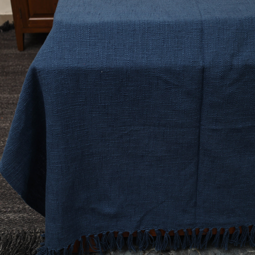 Blue - Pure Cotton Double Handloom Bed Cover from Bijnor 17