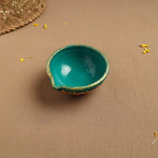 Diwali Decor Handpainted Clay Big Diya 22