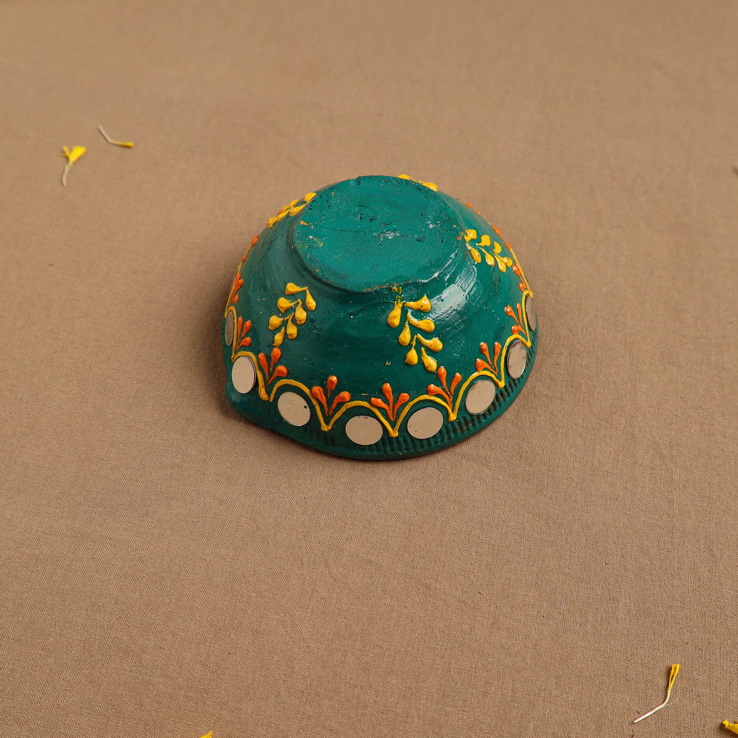 Diwali Decor Handpainted Clay Big Diya 22