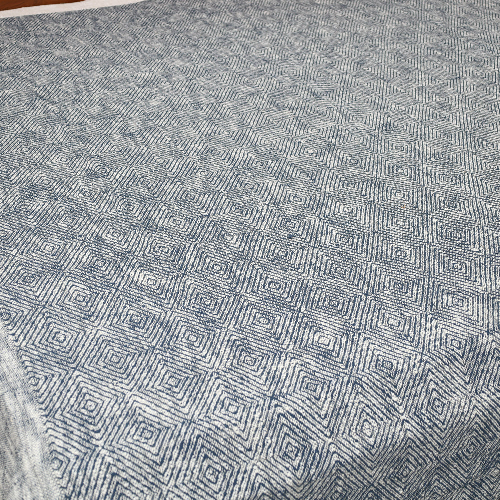 Grey - Pure Cotton Double Handloom Bed Cover from Bijnor 19