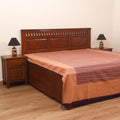 Bijnor Pure Handloom Cotton Double Bed Sheet (96 x 76 in) 64