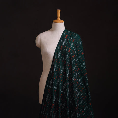 Green - Sambalpuri Handloom Cotton Dabi Ikat Fabric 18