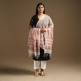 Buy Sanganeri Block Print Cotton Kota Doria Dupatta