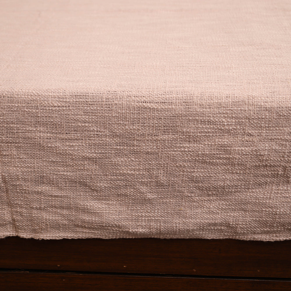 Peach - Pure Cotton Double Handloom Bed Cover from Bijnor 21