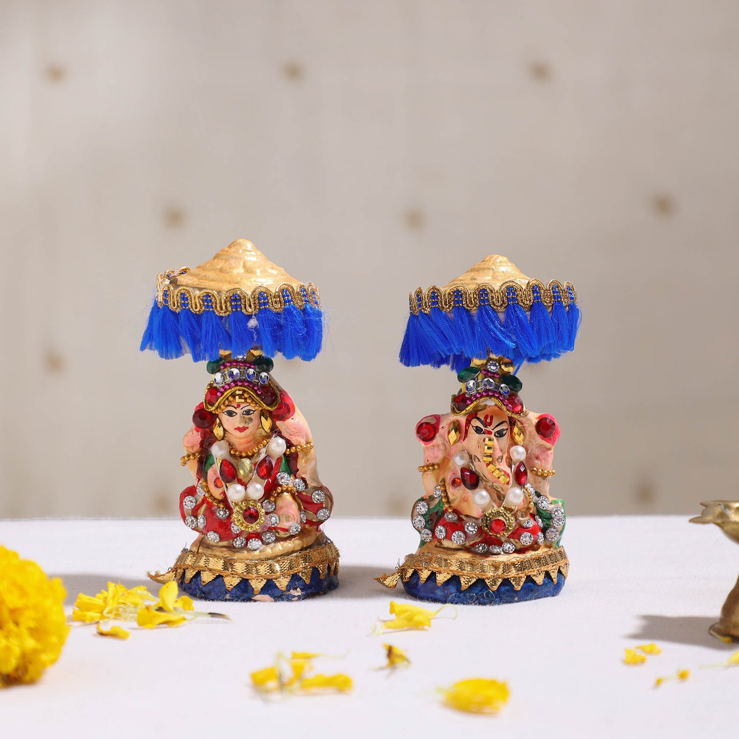 Diwali Pooja Eco-Friendly Lakshmi Ganesha Idol Set