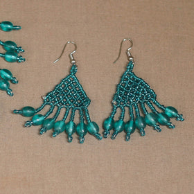 Green - Handmade Beadwork Jaali Necklace Set 86