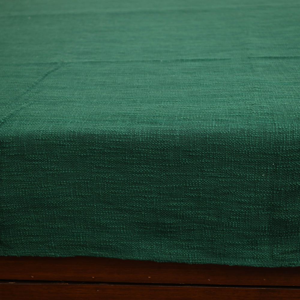 Green - Pure Cotton Double Handloom Bed Cover from Bijnor 22