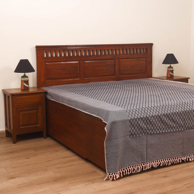 Bijnor Pure Handloom Cotton Double Bed Sheet (96 x 76 in) 68